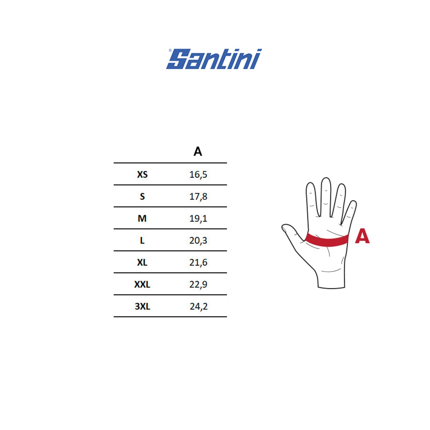 Santini Vega H20 Long Cycling Gloves