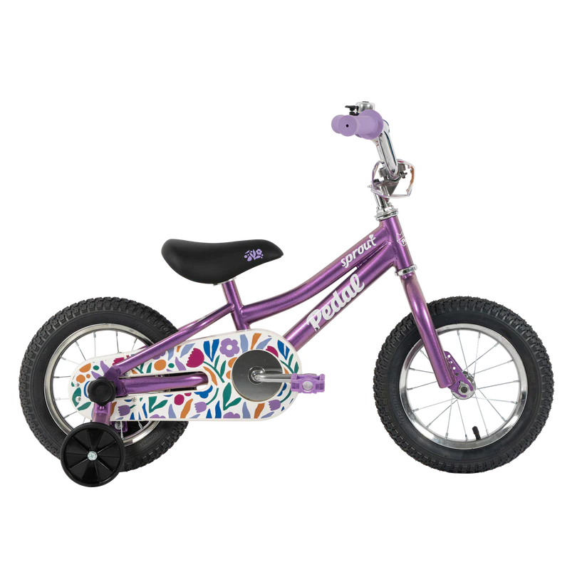 Pedal Sprout Purple & Flowers 12inch