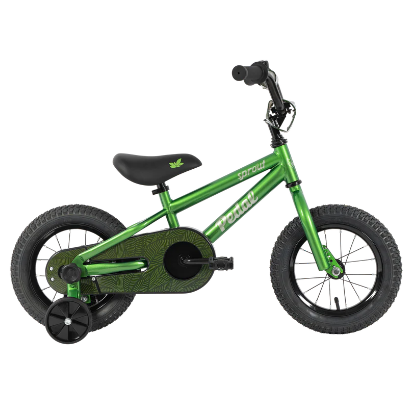 Pedal Sprout Green & Silver 12inch