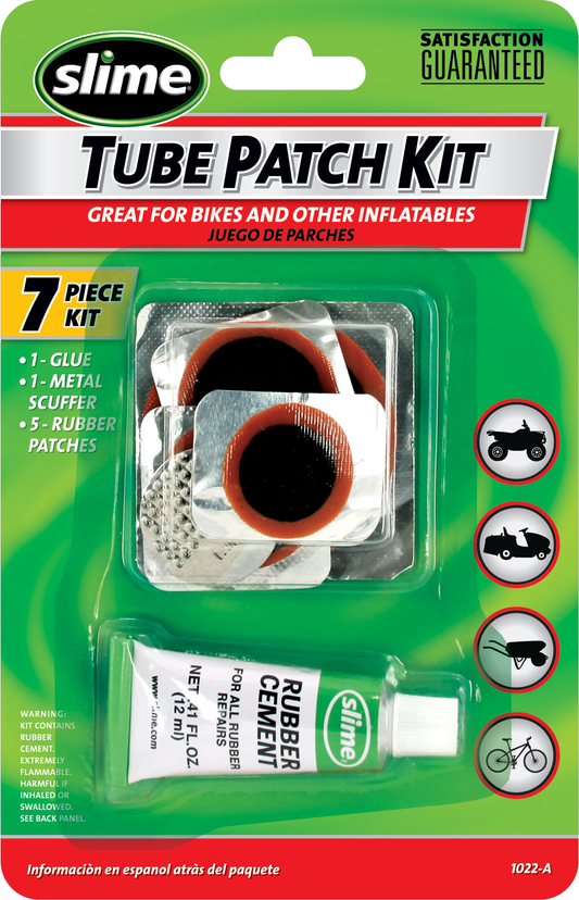 Slime Rubber Tube Patch Kit C/W Glue